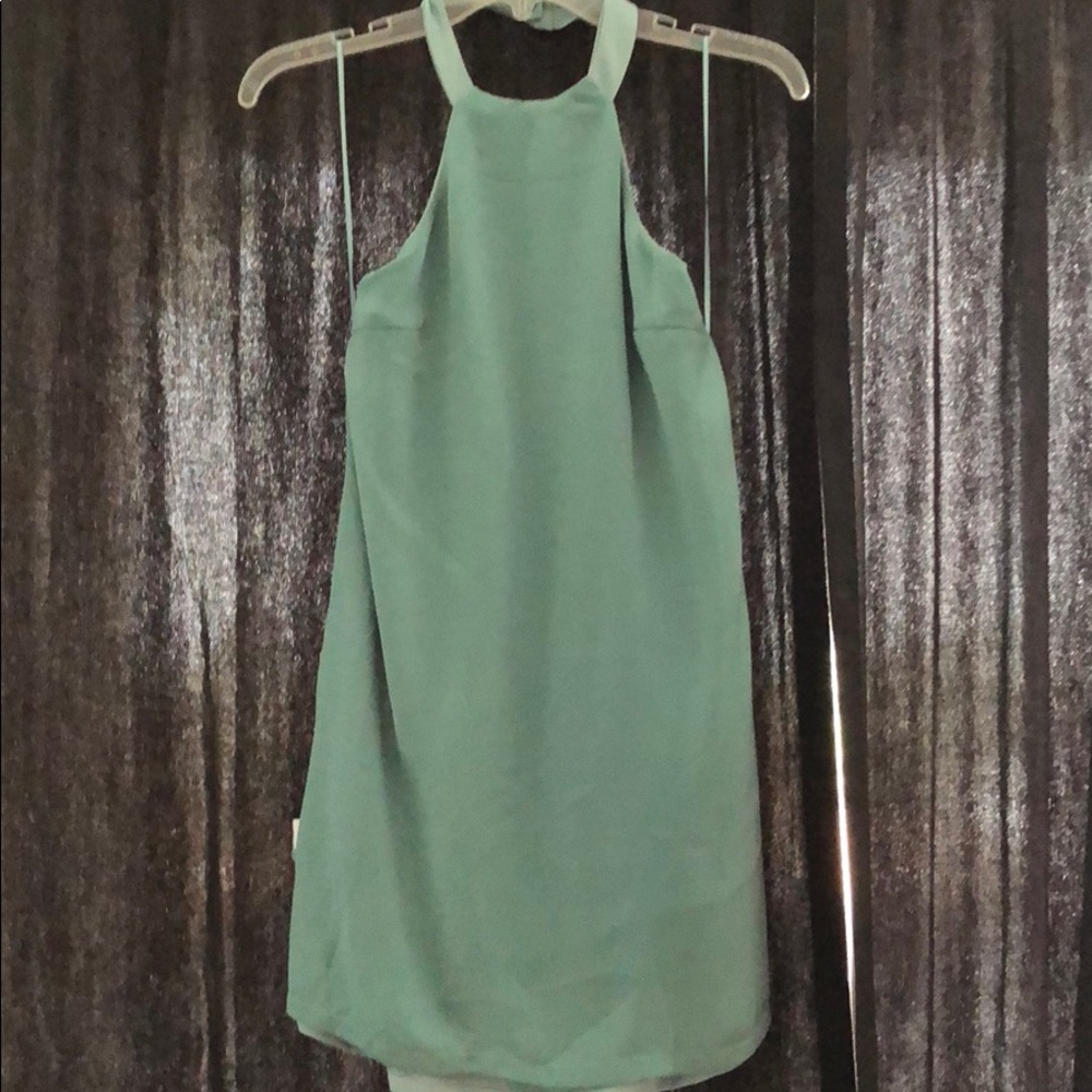 NBD Halter Dress Green